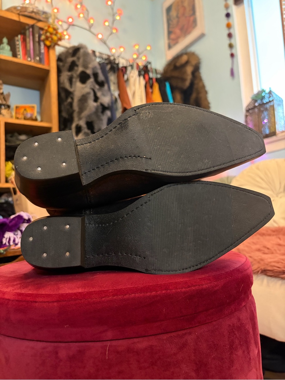 DINGO Black Textured Over-the-Knee Western Boots - Picture 9 of 11
